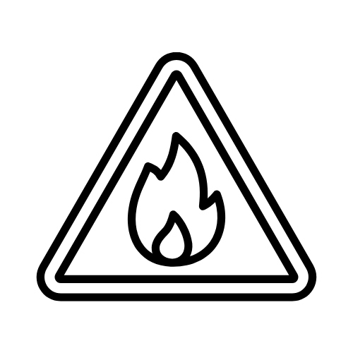 Fire hazard sign icon Fire hazard sign icon