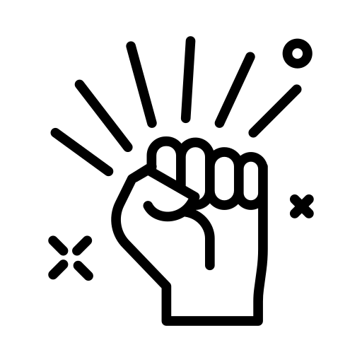 Icon of fist in the air.