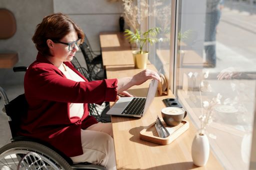 Woman in a wheelchair