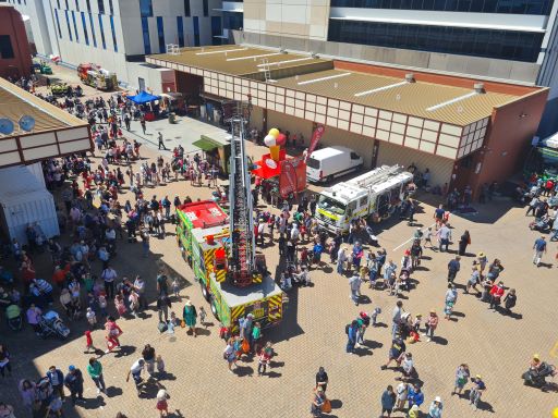 Aerial view of MFS open day. 