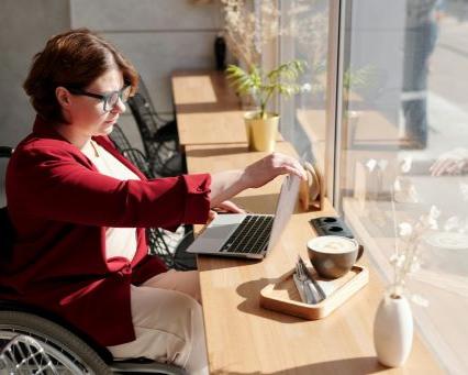 Woman in a wheelchair