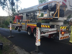 Fire truck on a road