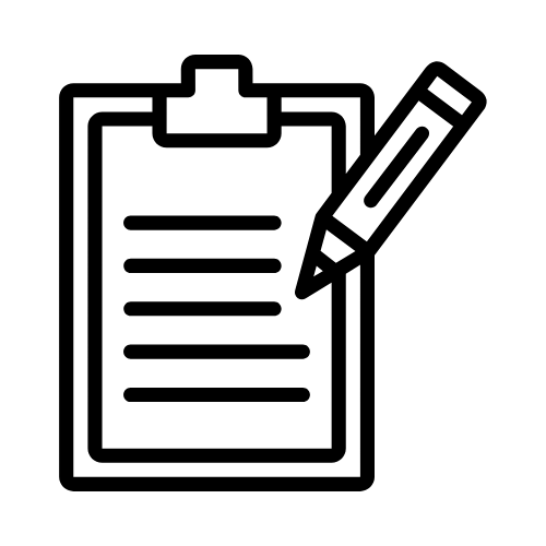Document with pen icon Document with pen icon