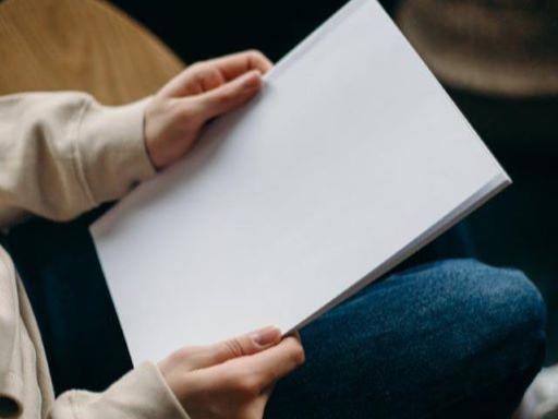 Person reading a document
