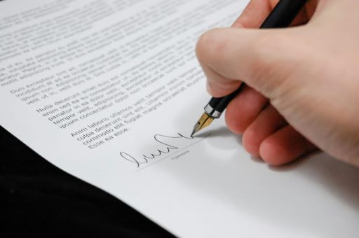 Signing of a document